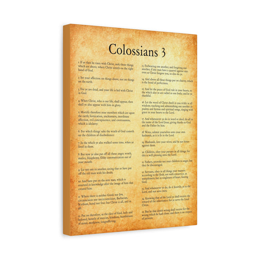 Scripture Walls Colossians 3 Put On The New Gold Bible Verse Canvas Christian Wall Art Ready to Hang