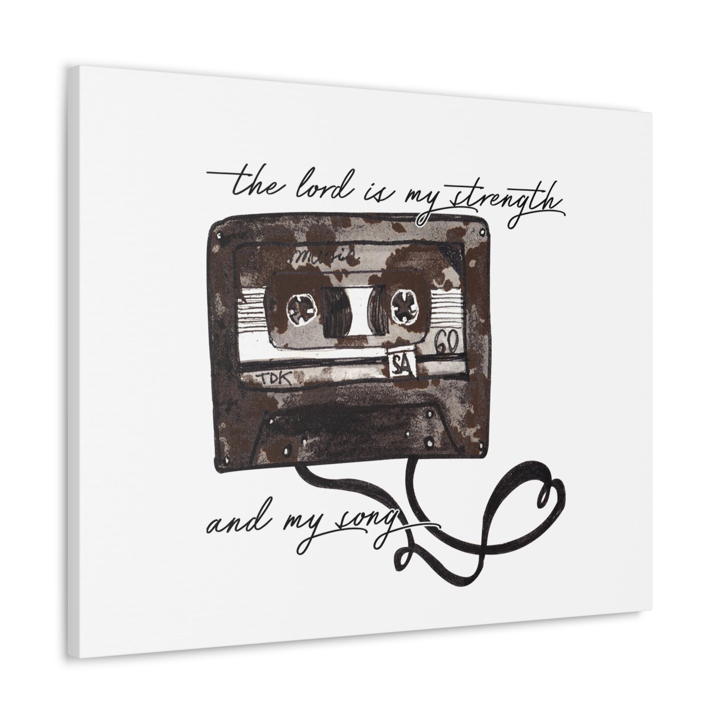 The Lord Is My Strength And My Song Exodus 15:2 Christian Wall Art Bible Verse Print Ready to Hang