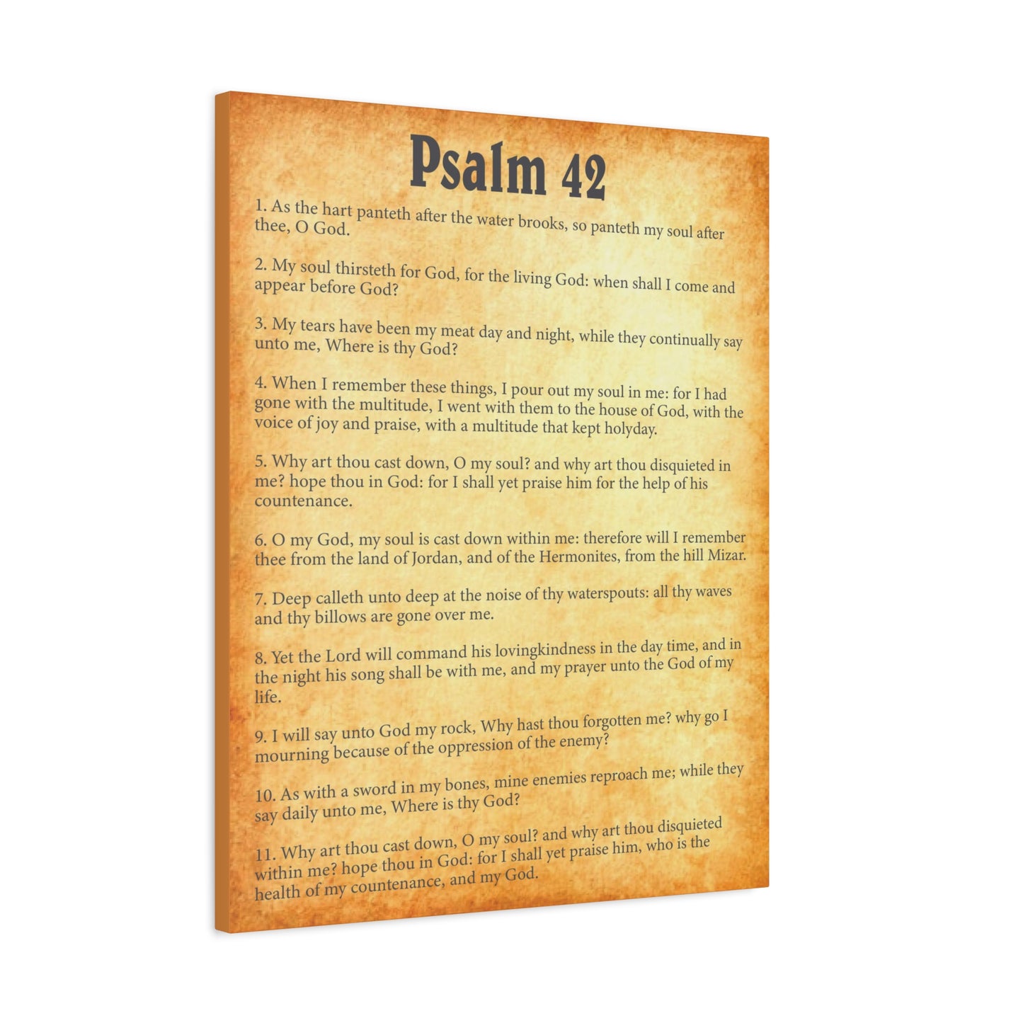Scripture Walls Psalm 42 Gold Bible Chapter Canvas Christian Wall Art Ready to Hang