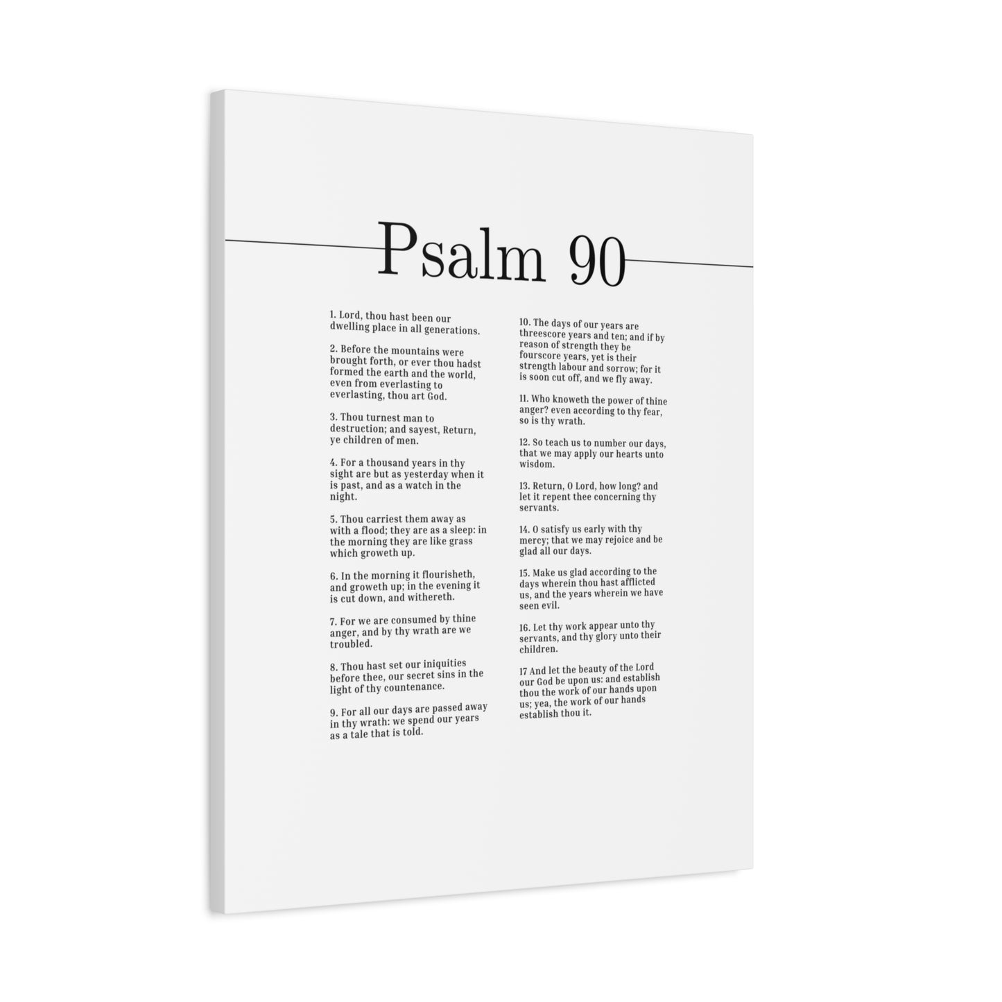 Scripture Canvas The Beauty Of The Lord Our God Psalm 90 Christian Wall Art Bible Verse Print Ready to Hang