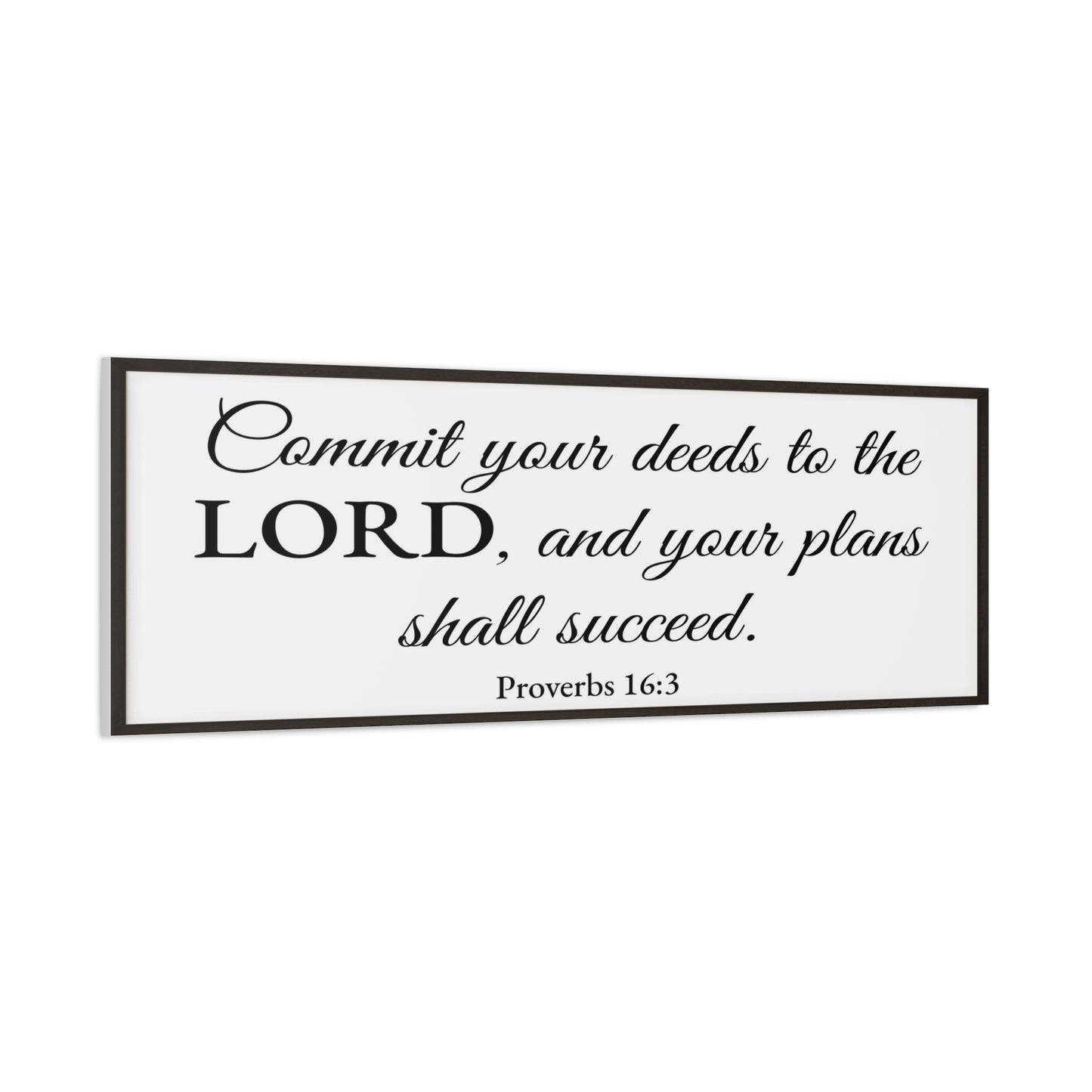 Scripture Walls Proverbs 16:3 White Bible Verse Canvas Christian Wall Art Ready to Hang Unframed