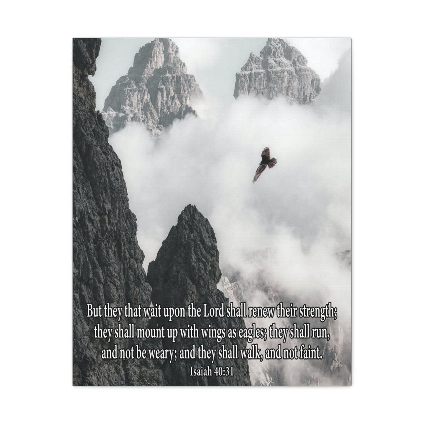 Wait Upon the Lord Isaiah 40:3 Christian Wall Art Bible Verse Print Ready to Hang