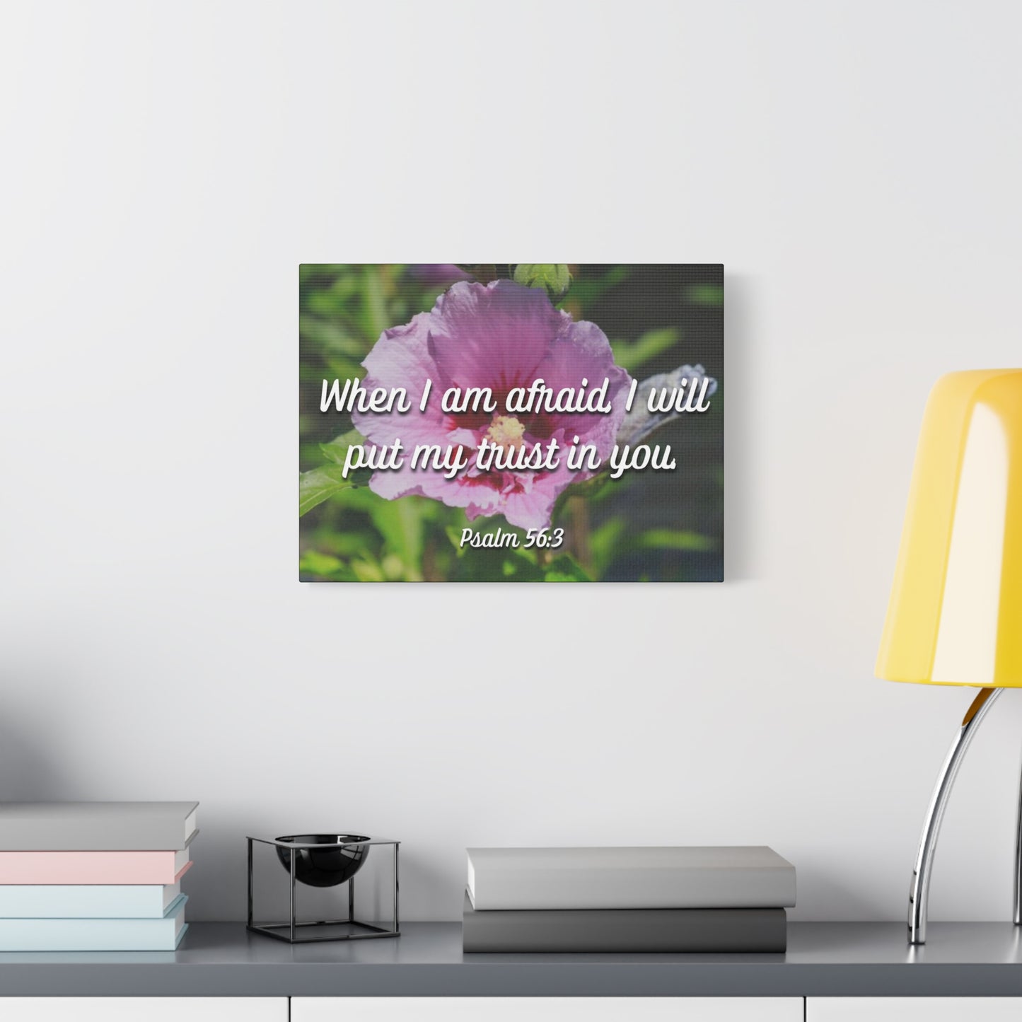 Scripture Canvas I Will Put My Trust Psalm 56:3 Christian Wall Art Bible Verse Print Ready to Hang