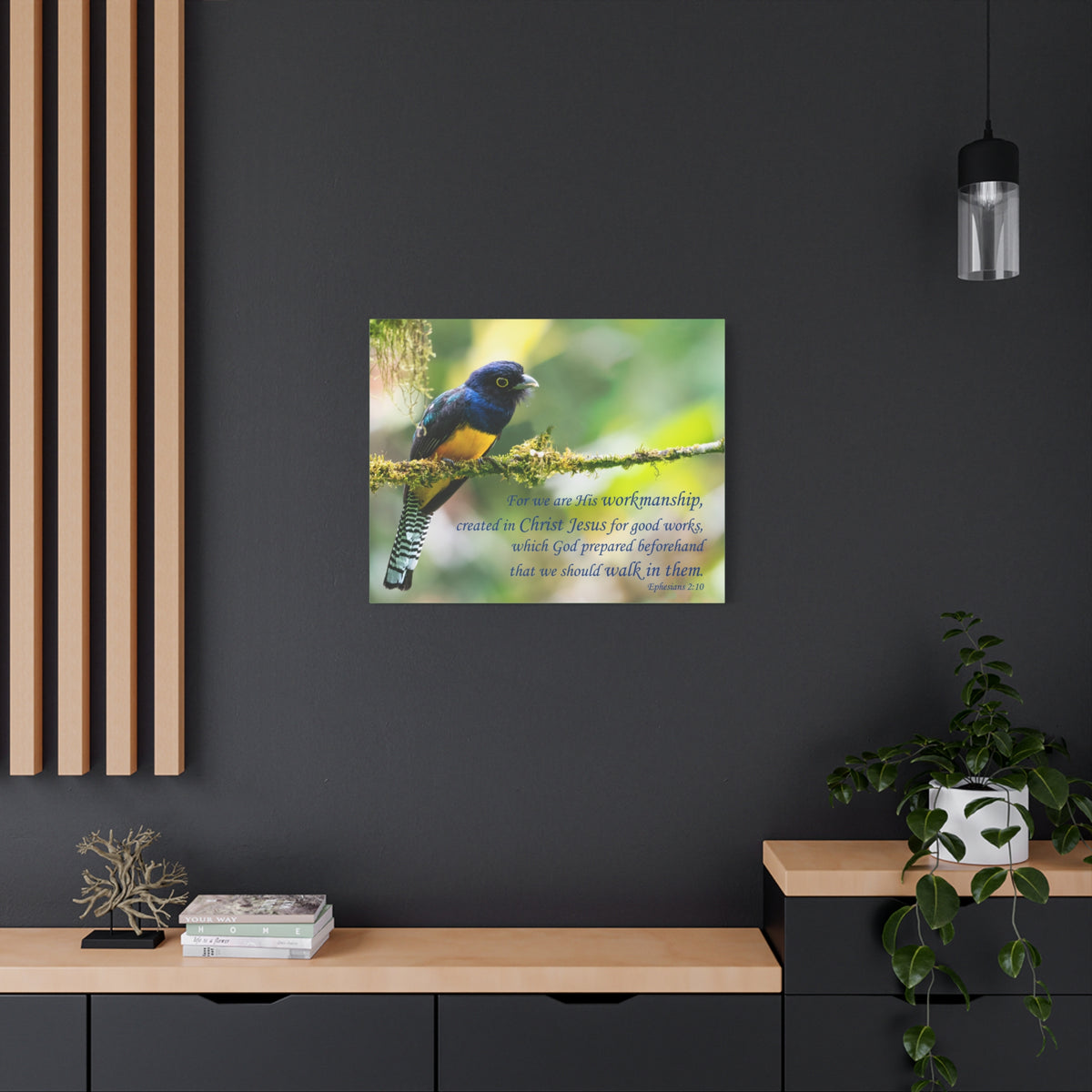 Scripture Canvas For Good Works Ephesians 2:10 Christian Wall Art Bible Verse Print Ready to Hang