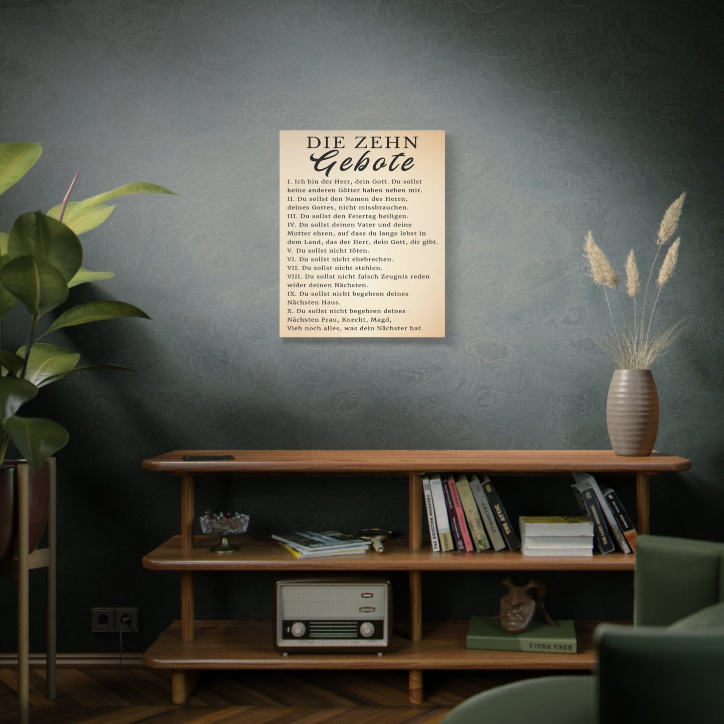 Scripture Walls Die Zehn Gebote 10 Commandments German Bible Verse Canvas Christian Wall Art Ready to Hang Unframed