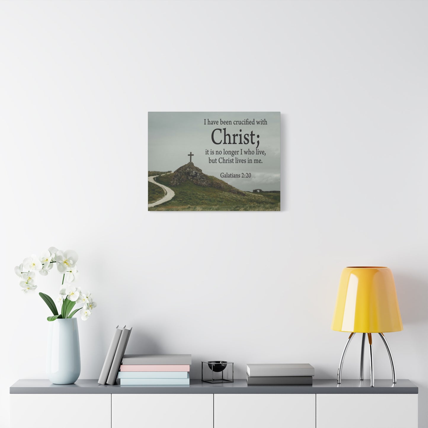 Scripture Walls Canvas No Longer I But Christ Galatians 2:20 Wall Art Christian Home Decor