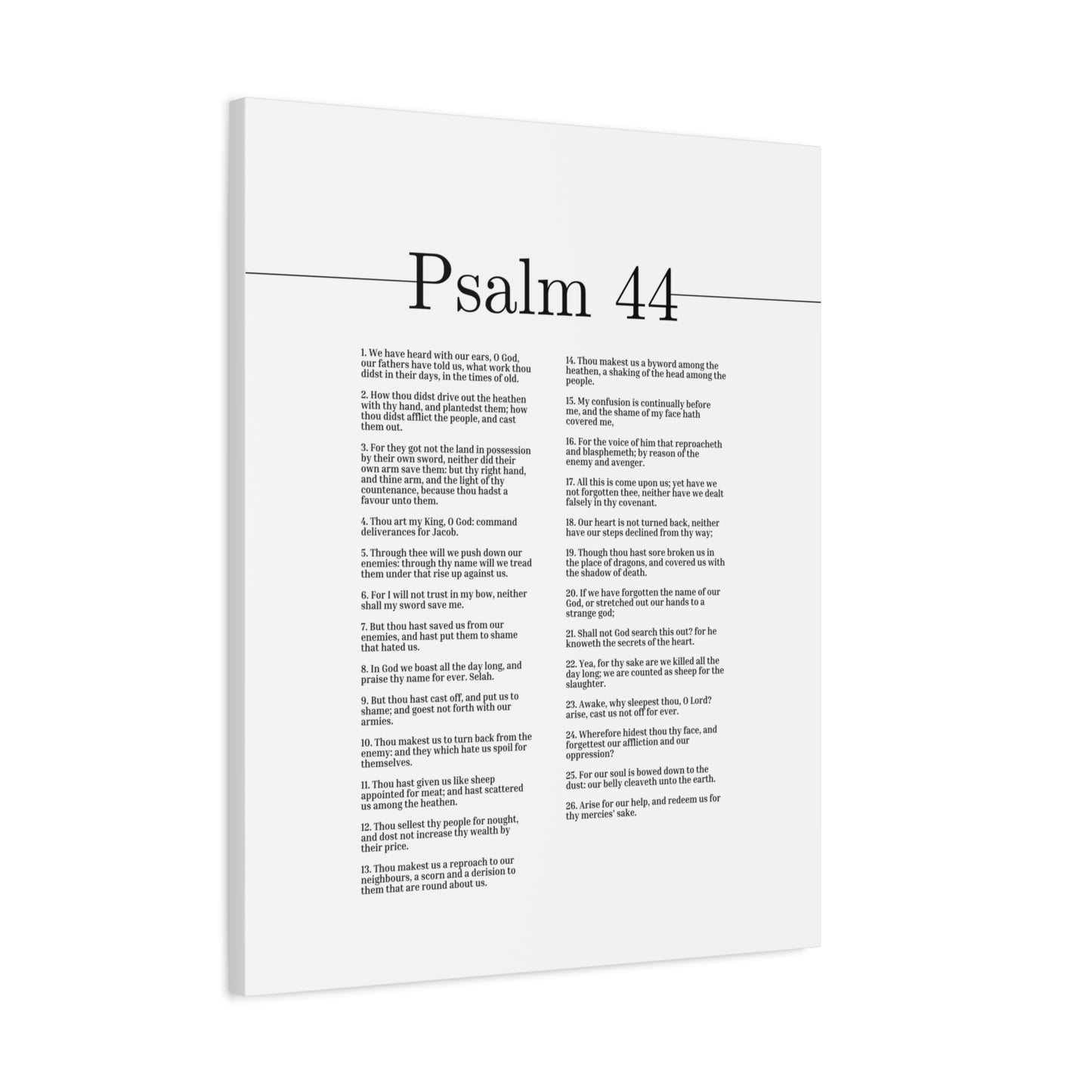 Scripture Canvas The Secrets Of The Heart Psalm 44 Christian Wall Art Bible Verse Print Ready to Hang