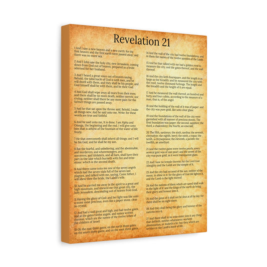 Scripture Walls New Heaven and New Earth Revelation 21 Gold Chapter Christian Wall Art Print Ready to Hang Unframed