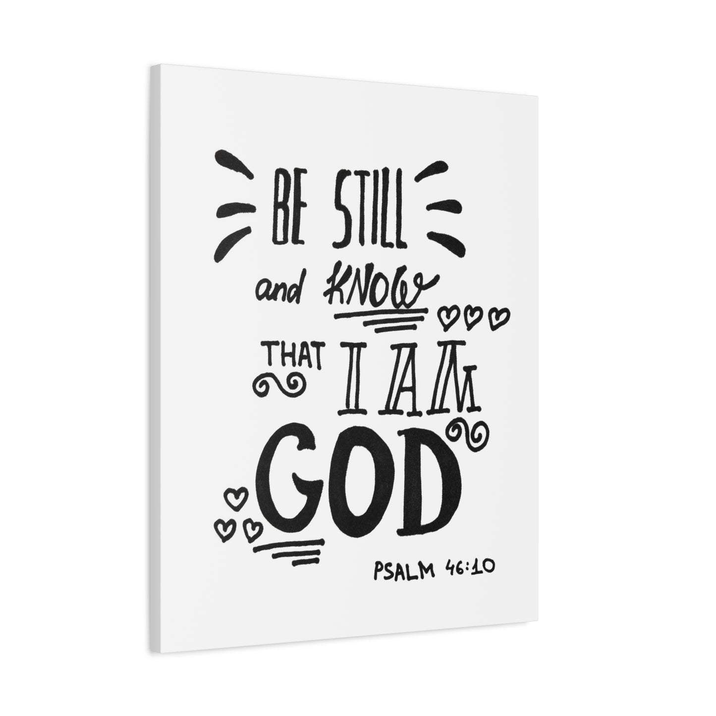 Scripture Walls Know That I Am God Psalm 46:10 Bible Verse Canvas Christian Wall Art Ready to Hang