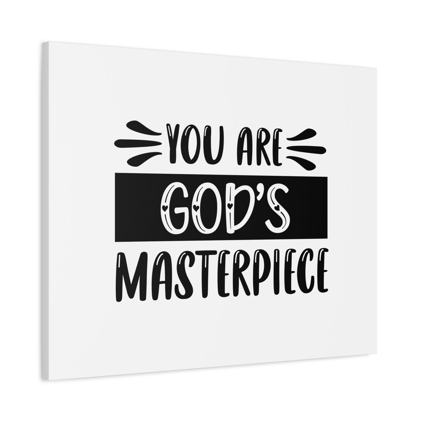 Scripture Canvas You Are God's Masterpiece Psalm 51:10 Christian Wall Art Bible Verse Print Ready to Hang