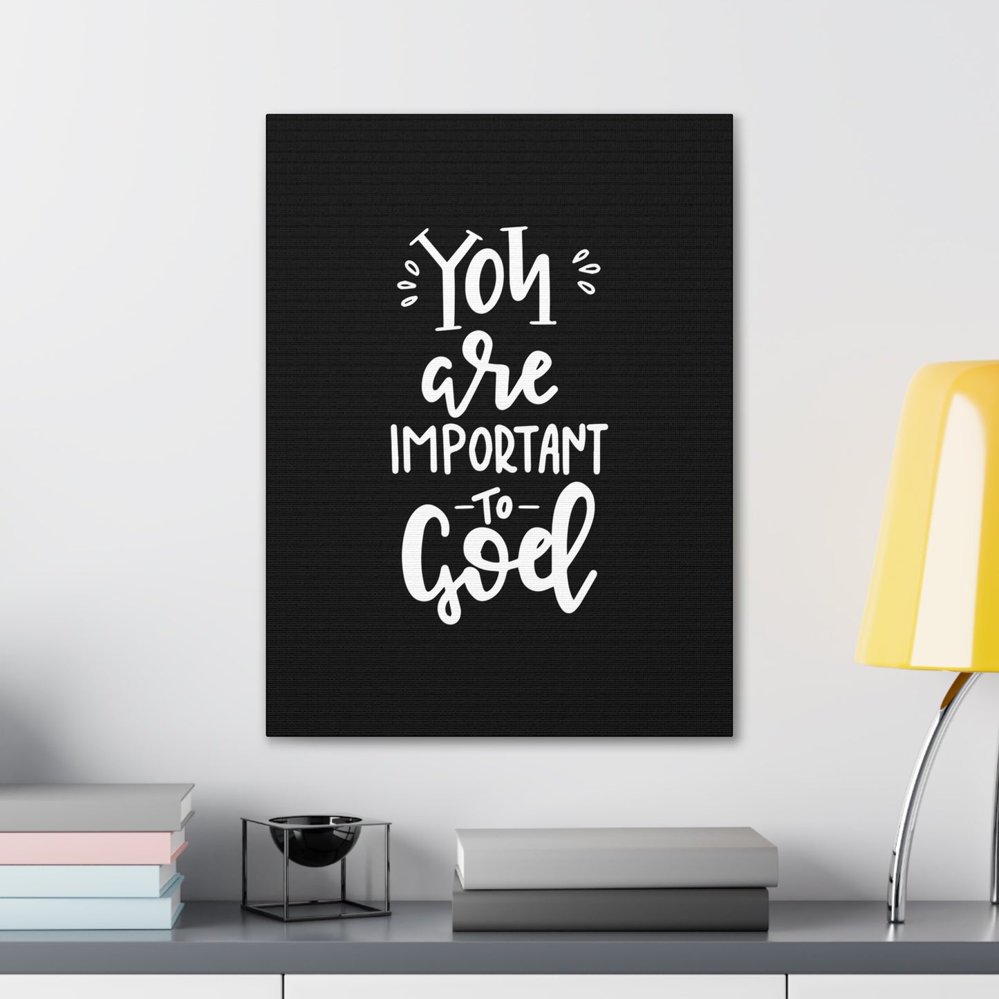 You Are Important To God 1 Peter 5:7 Black Christian Wall Art Bible Verse Print Ready to Hang