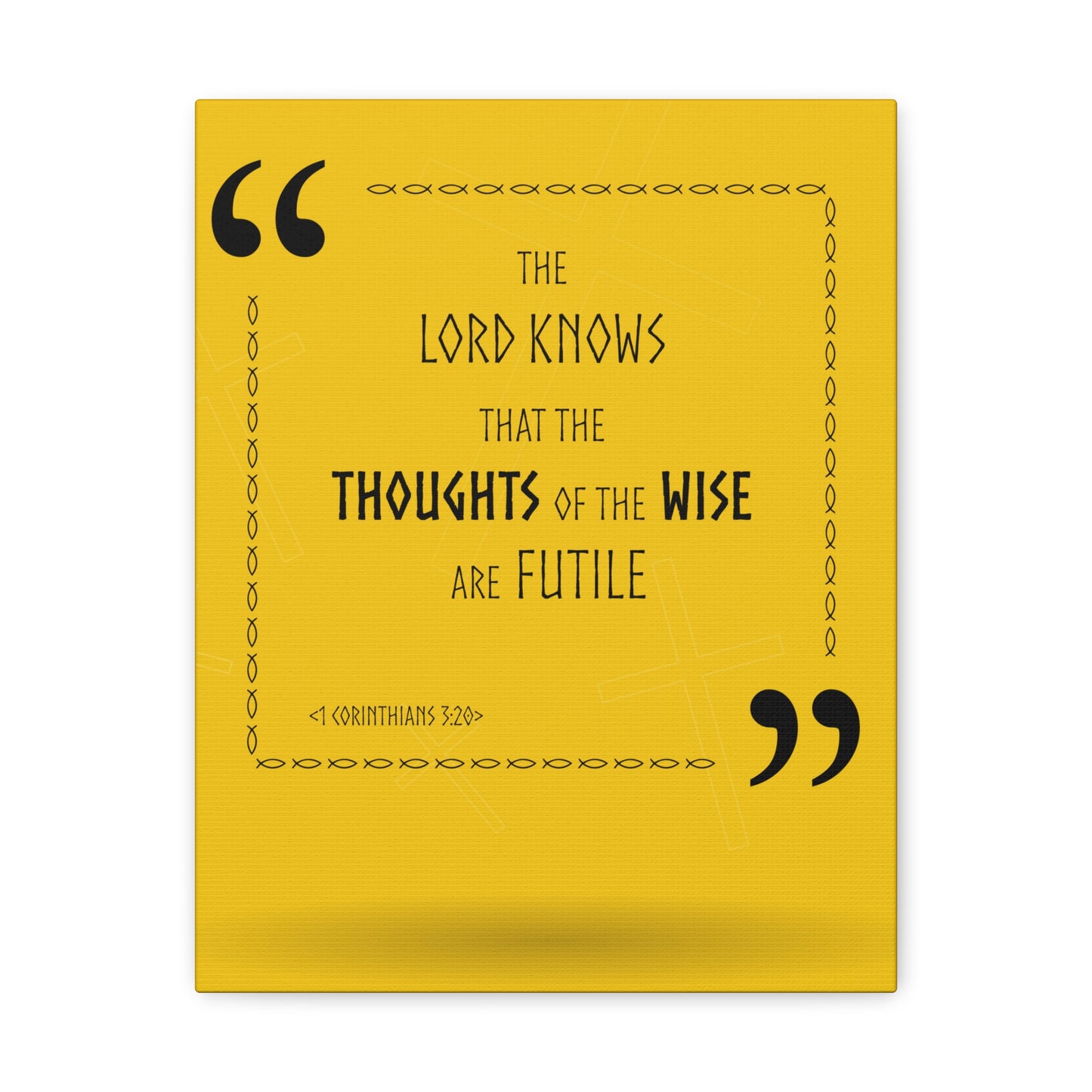 The Lord Knows 1 Corinthians 3:20 Christian Wall Art Bible Verse Print Ready To Hang