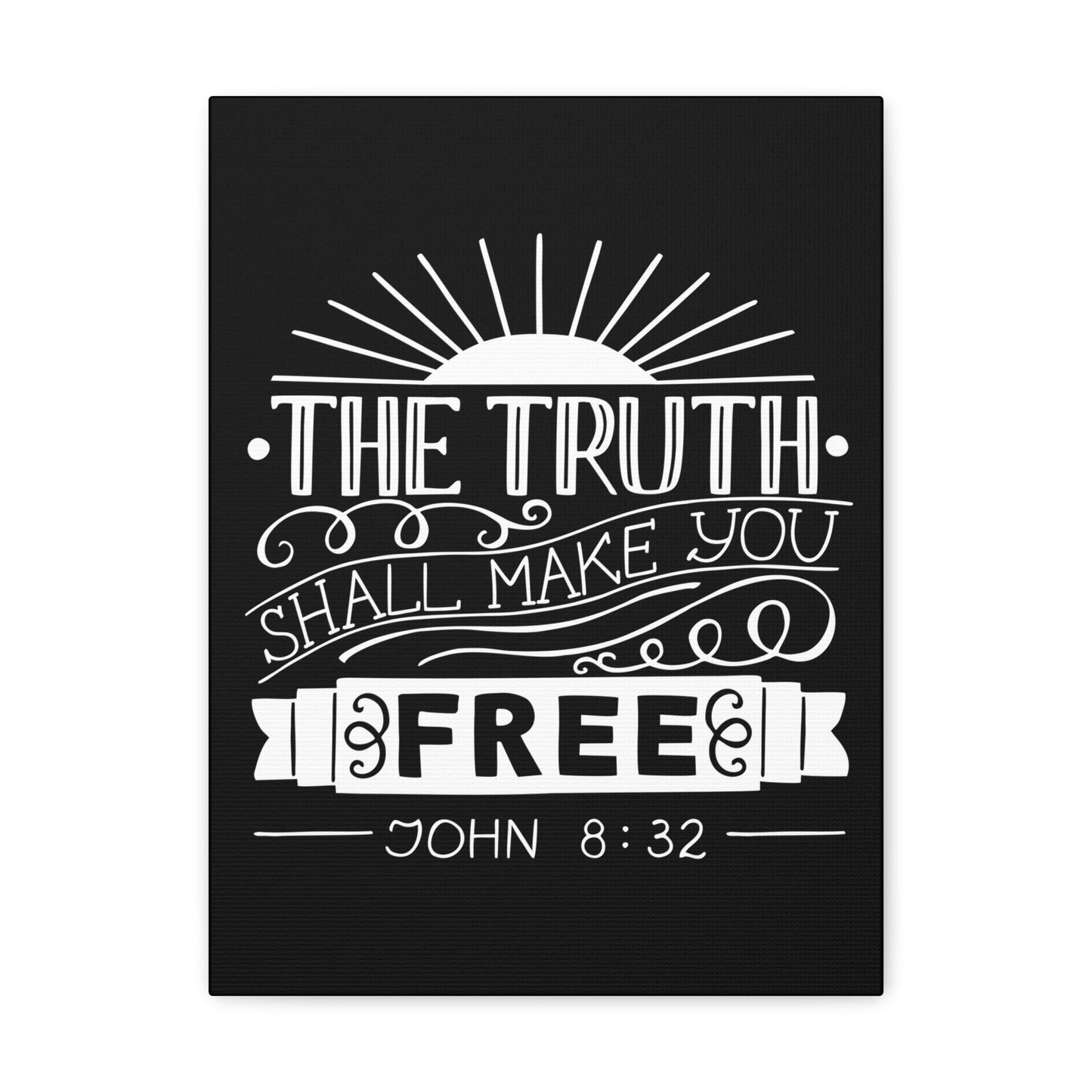 The Truth Shall Make You Free John 8:32 Christian Wall Art Bible Verse Print Ready To Hang
