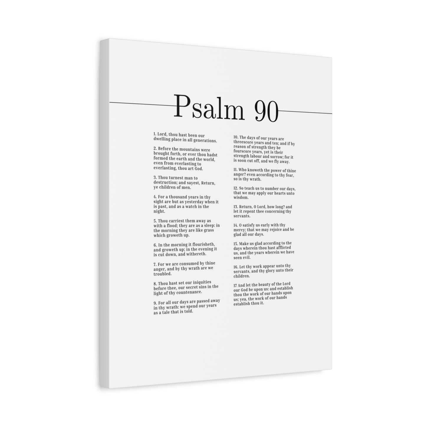 Scripture Canvas The Beauty Of The Lord Our God Psalm 90 Christian Wall Art Bible Verse Print Ready to Hang