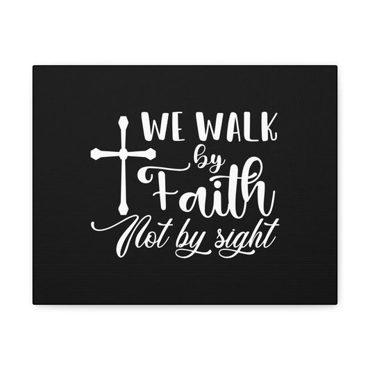 We Walk By Faith Not By Sight 2 Corinthians 5:7 White Cross Christian Wall Art Bible Verse Print Ready to Hang