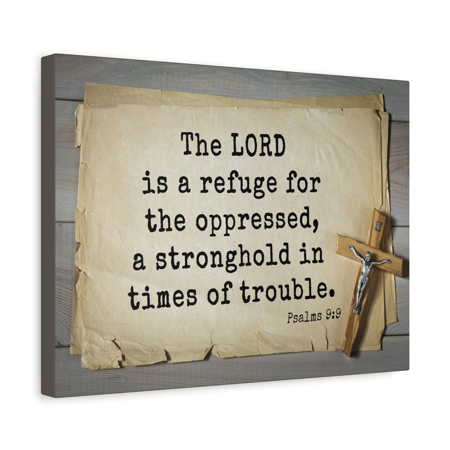 Scripture Walls A Stronghold Psalms 9:9 Bible Verse Canvas Christian Wall Art Ready to Hang