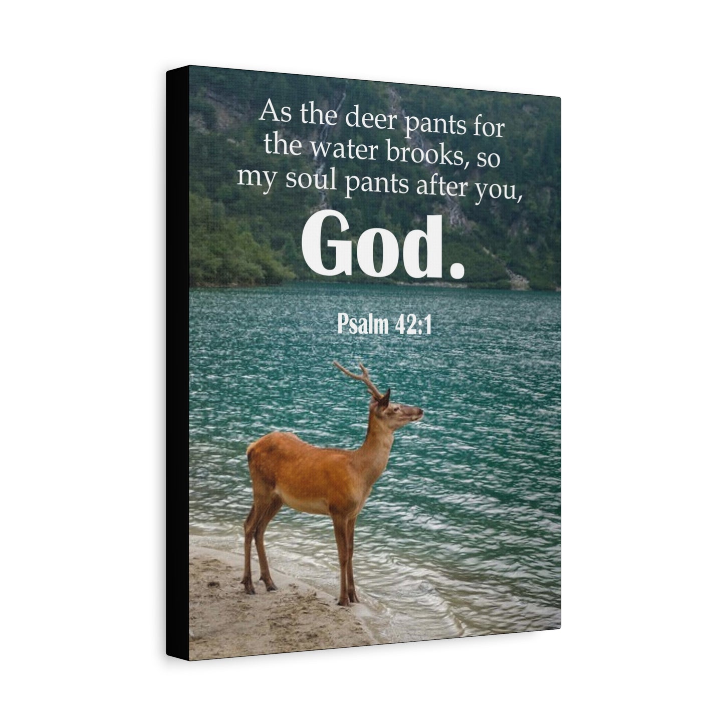 Scripture Canvas Soul Pants Psalm 42:1 Christian Wall Art Bible Verse Print Ready to Hang