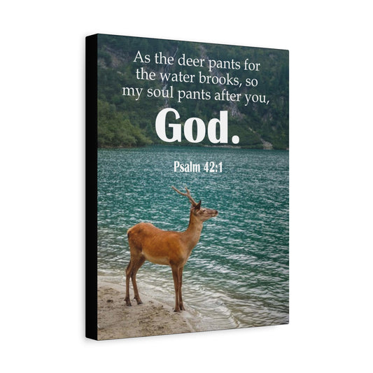 Scripture Canvas Soul Pants Psalm 42:1 Christian Wall Art Bible Verse Print Ready to Hang
