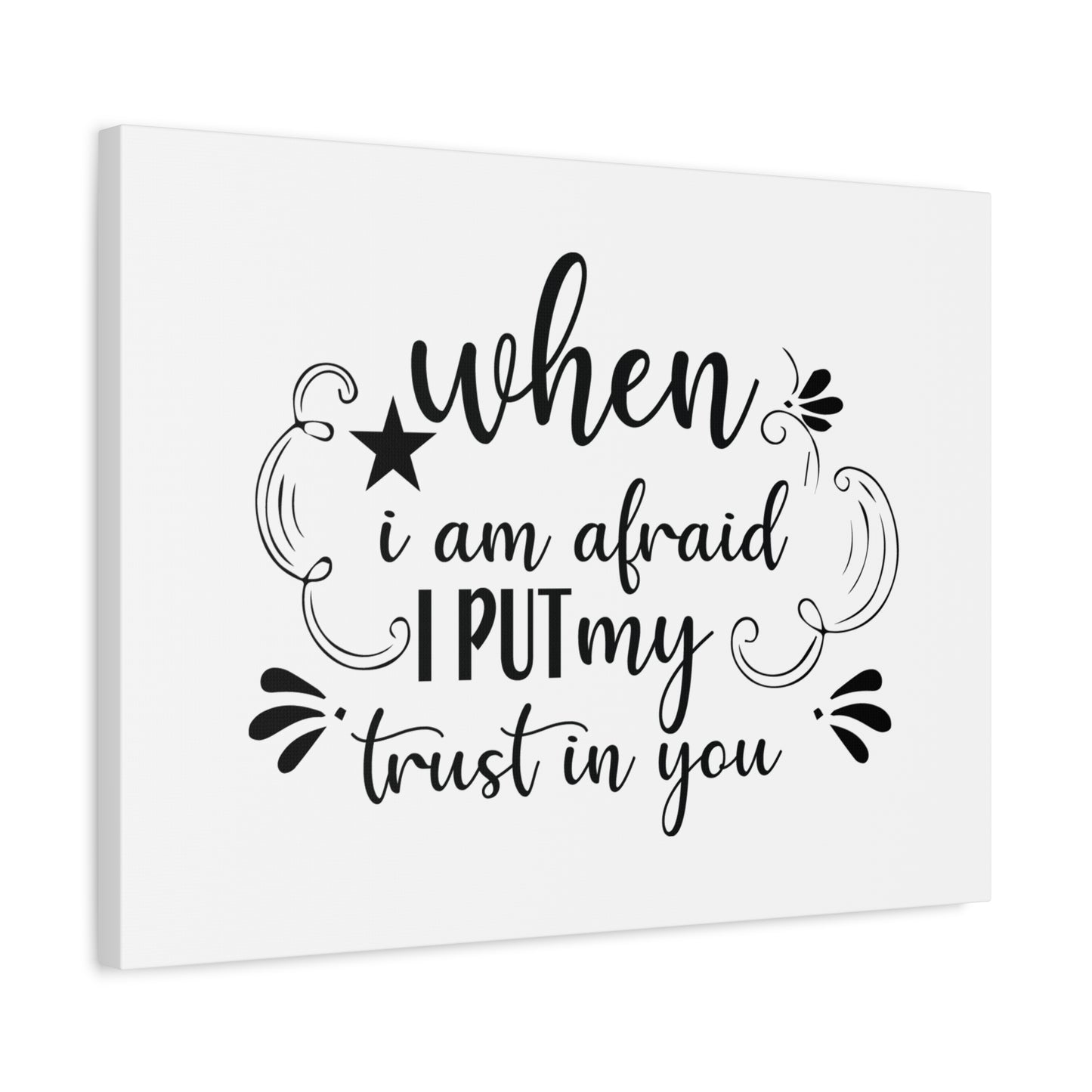 Scripture Canvas I Put My Trust In You Psalm 56:4 Christian Wall Art Bible Verse Print Ready to Hang