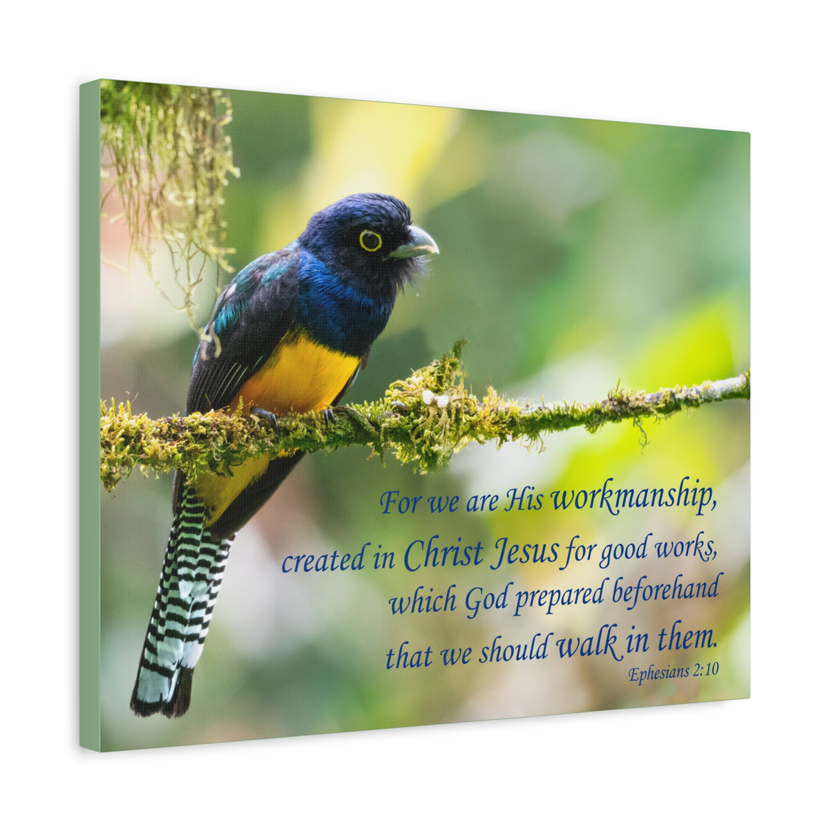 Scripture Canvas For Good Works Ephesians 2:10 Christian Wall Art Bible Verse Print Ready to Hang