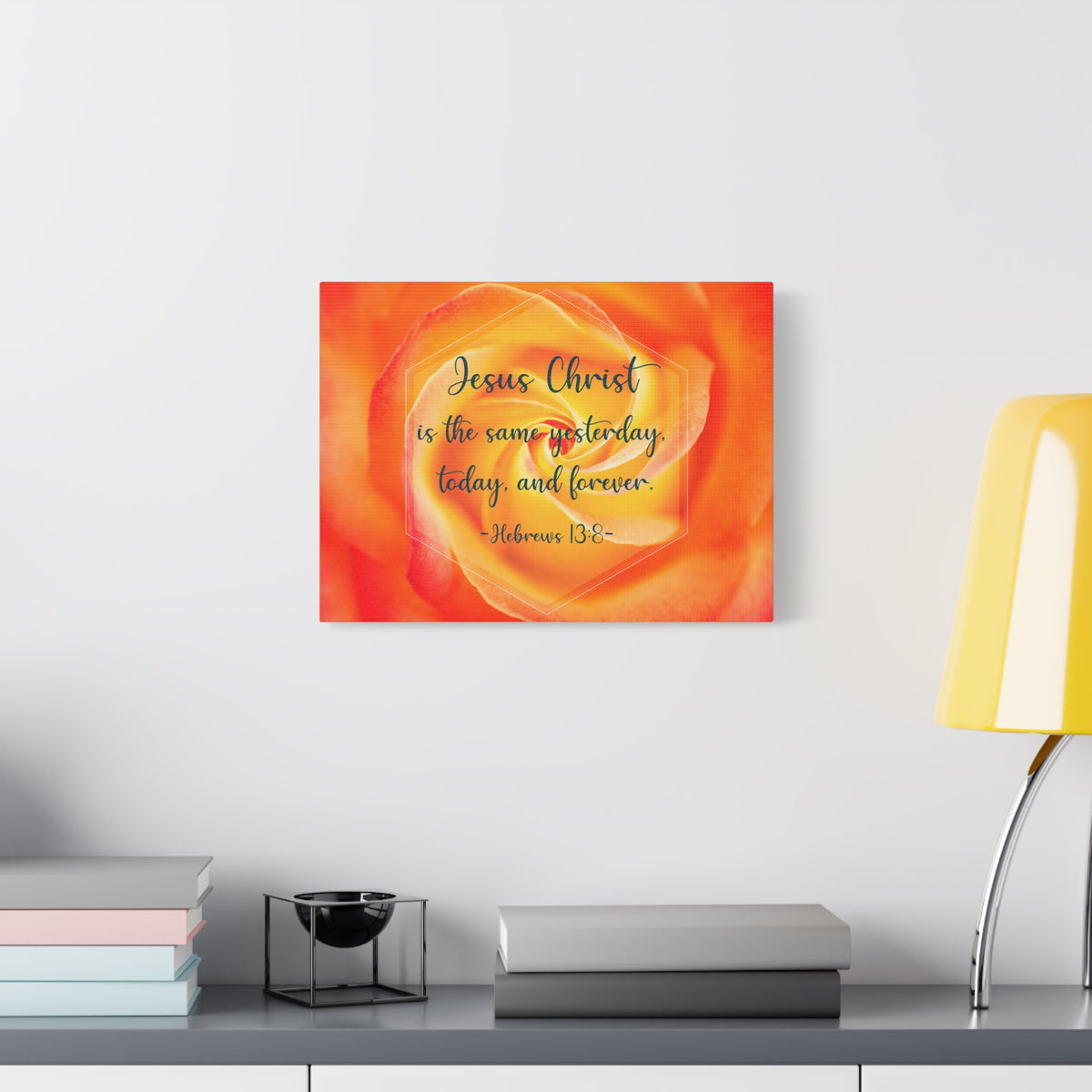 Scripture Canvas Today And Forever Hebrews 13:8 Christian Wall Art Bible Verse Print Ready to Hang