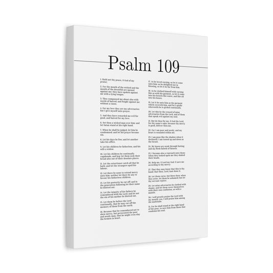 Scripture Canvas O God Of My Praise Psalm 109 Christian Wall Art Bible Verse Print Ready to Hang