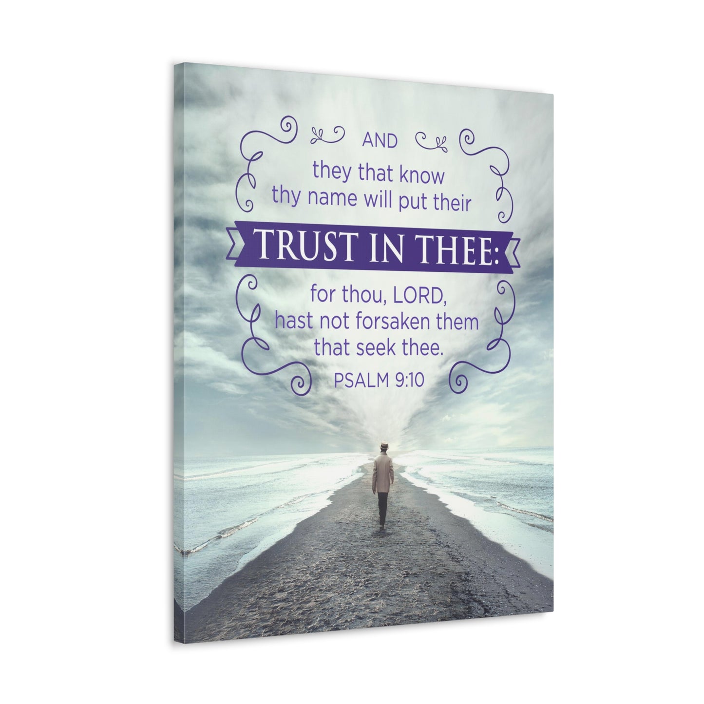 Trust In Thee Psalm 9:10 Christian Wall Art Bible Verse Print Ready to Hang