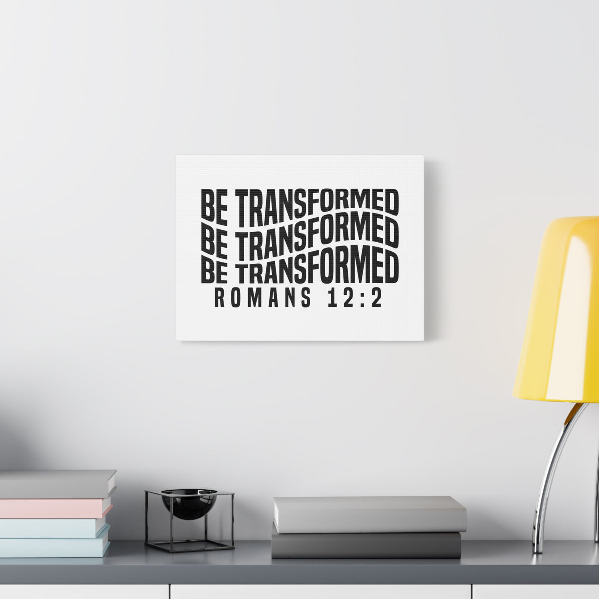 Scripture Walls Be Transformed Romans 12:2 Bible Verse Canvas Christian Wall Art Ready to Hang Unframed