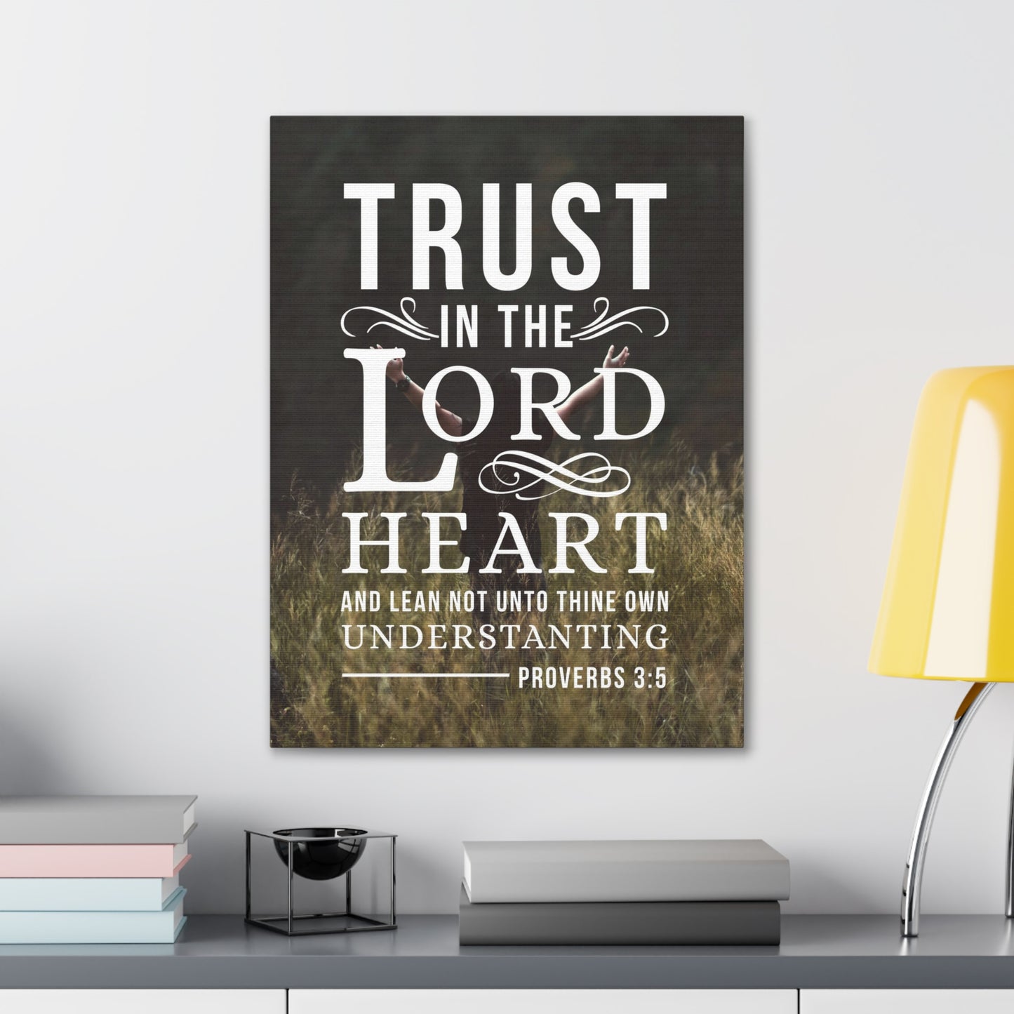Trust in the Lord Proverbs 3:5 Christian Wall Art Bible Verse Print Ready to Hang