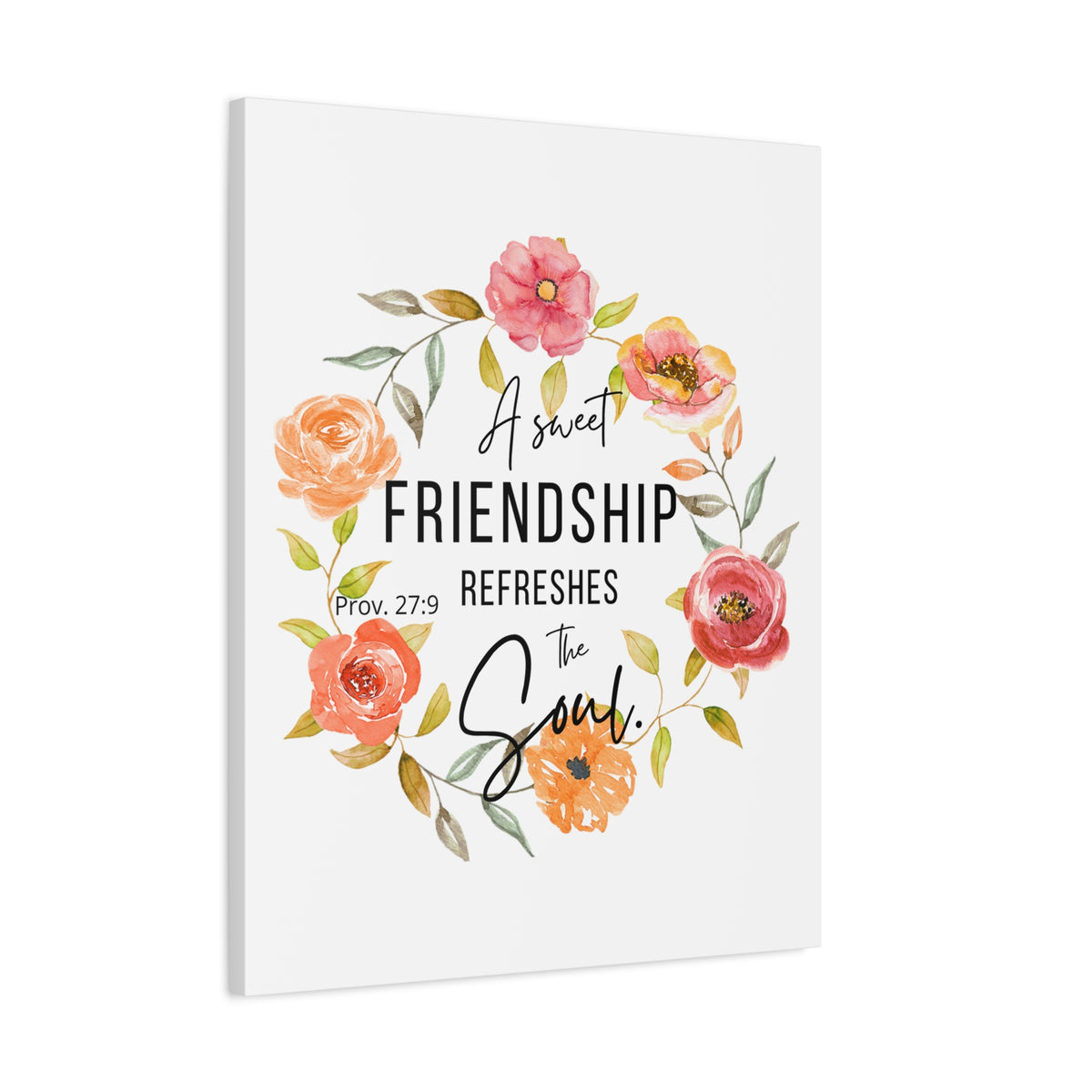 Scripture Walls A Sweet Friendship Proverbs 27:9 Bible Verse Canvas Christian Wall Art Ready to Hang Unframed