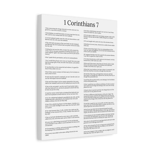 Scripture Walls Marriage 1 Corinthians 7 Chapter White Christian Wall Art Print Ready to Hang Unframed