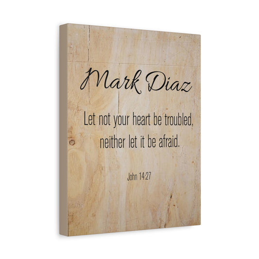 Scripture Walls Personalized No Fear No Trouble John 14:27 Bible Chapter Canvas Christian Wall Art Ready to Hang