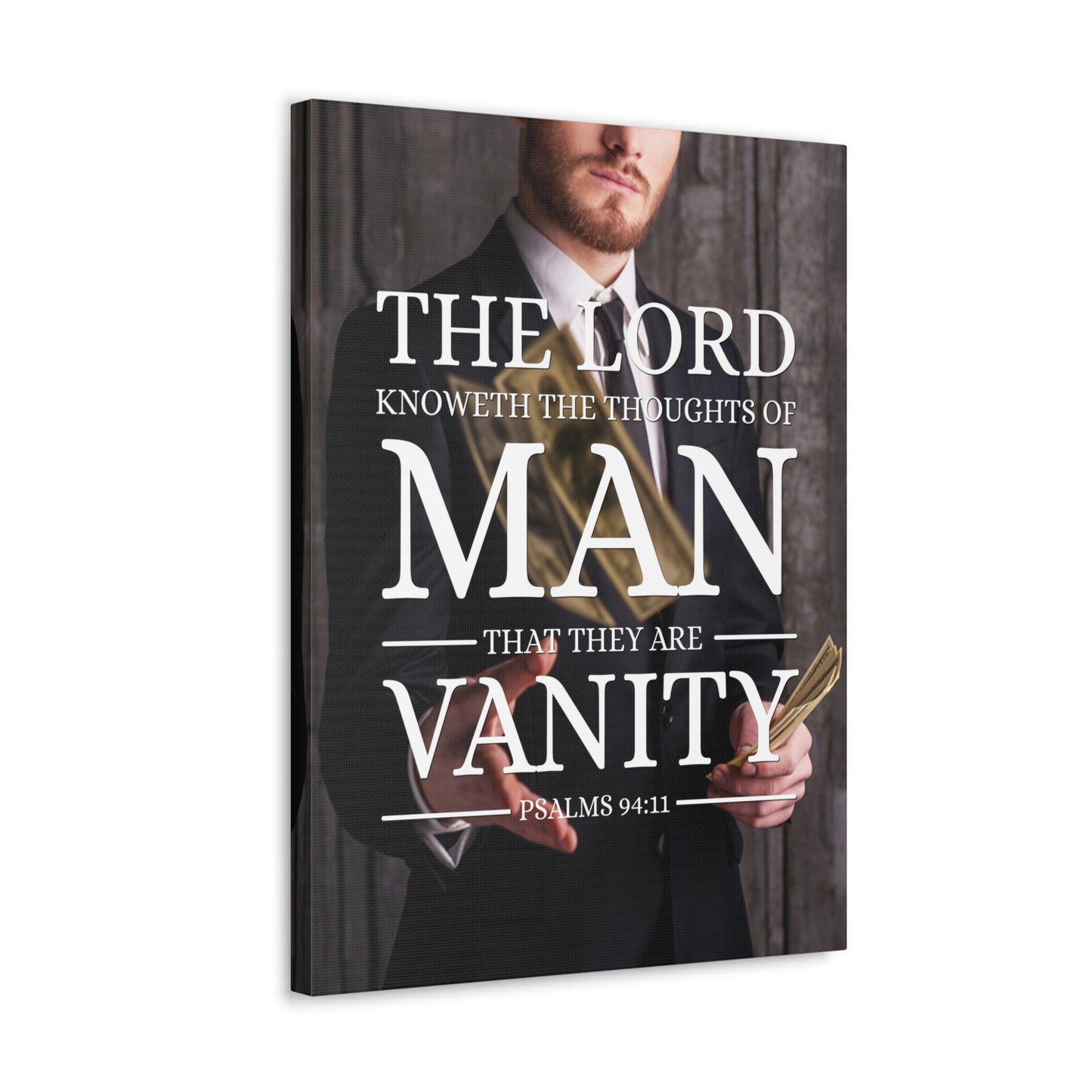 Thoughts Of Man Psalm 94:11 Christian Wall Art Bible Verse Print Ready to Hang