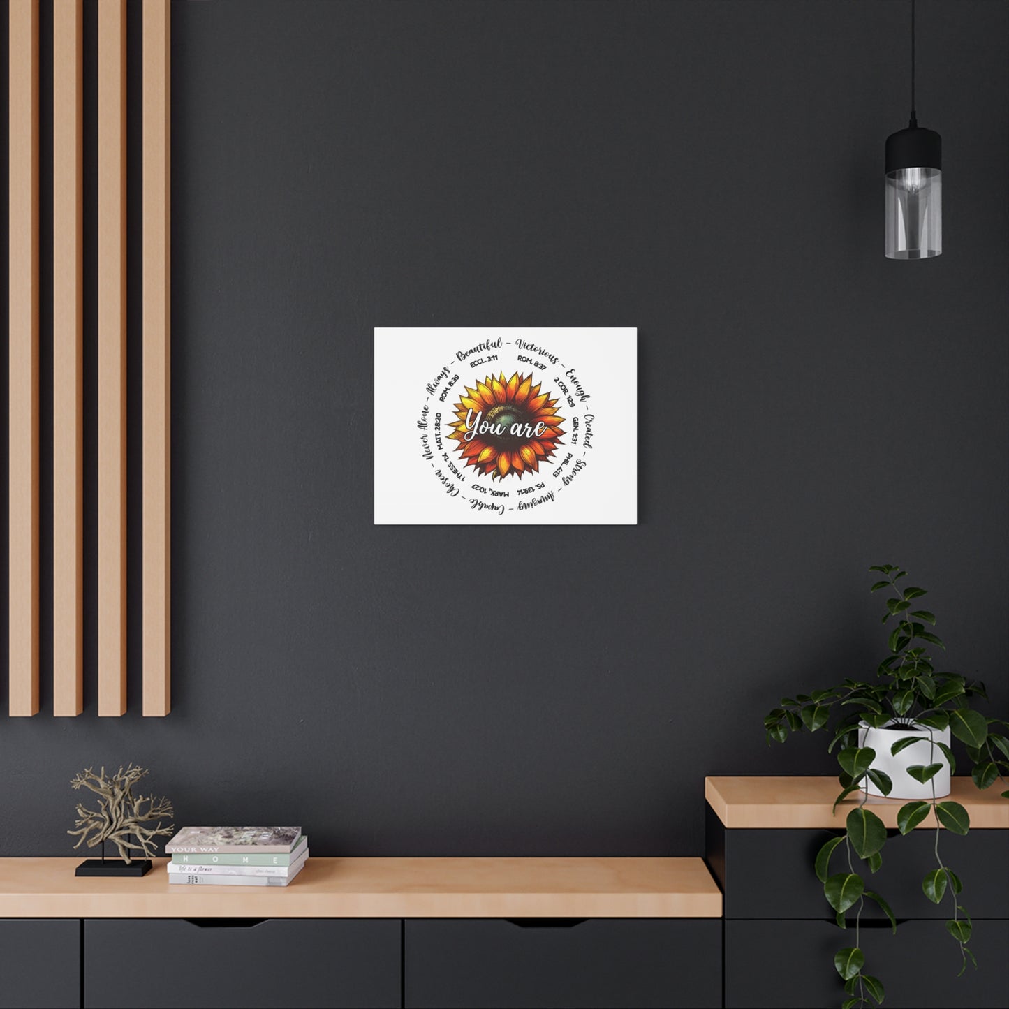 Scripture Walls God Says You Are Sunflower Bible Verse Canvas Christian Wall Art Ready to Hang Unframed