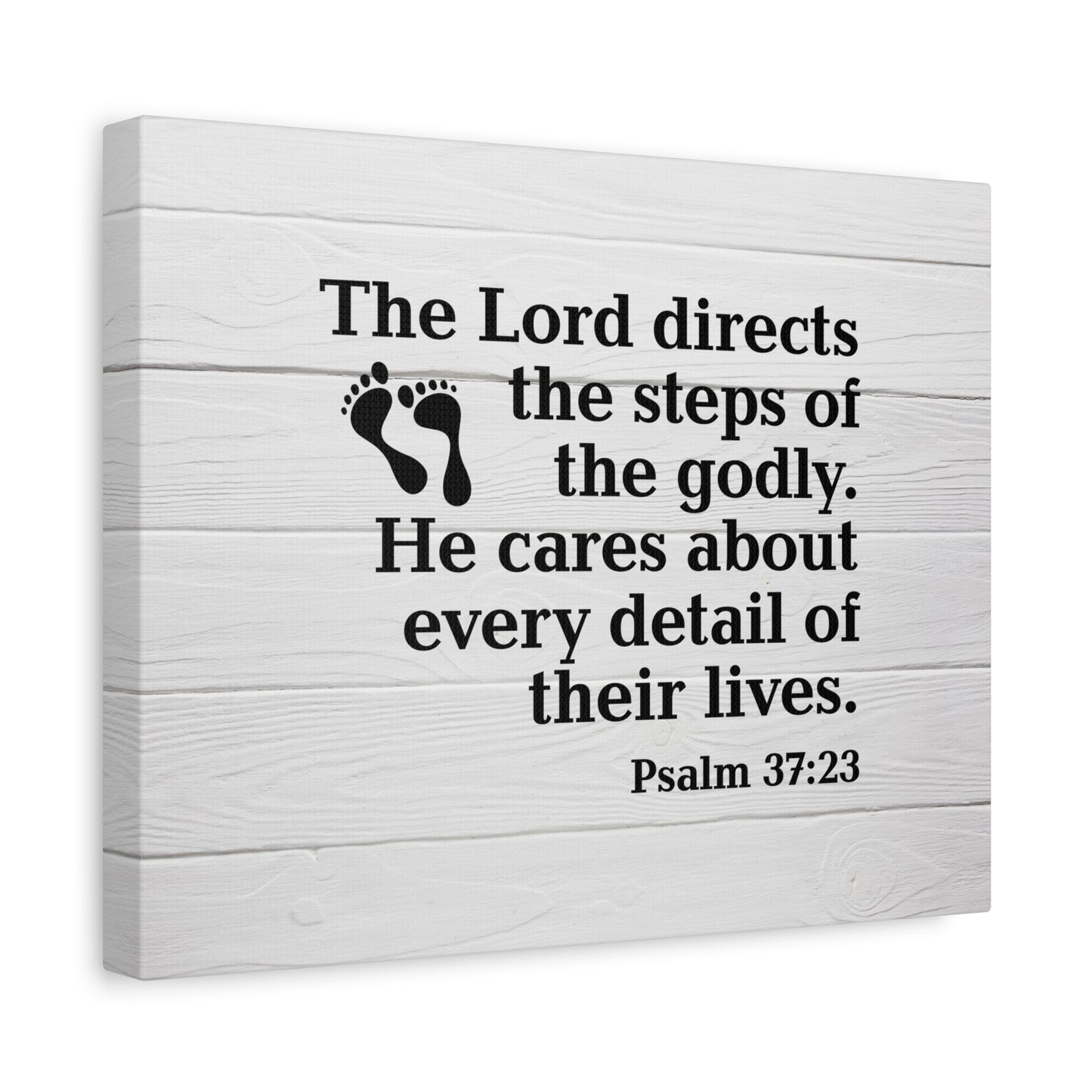 Bible Verse Canvas Lord Directs the Steps Psalm 37:23 Wall Art Christian Home Decor