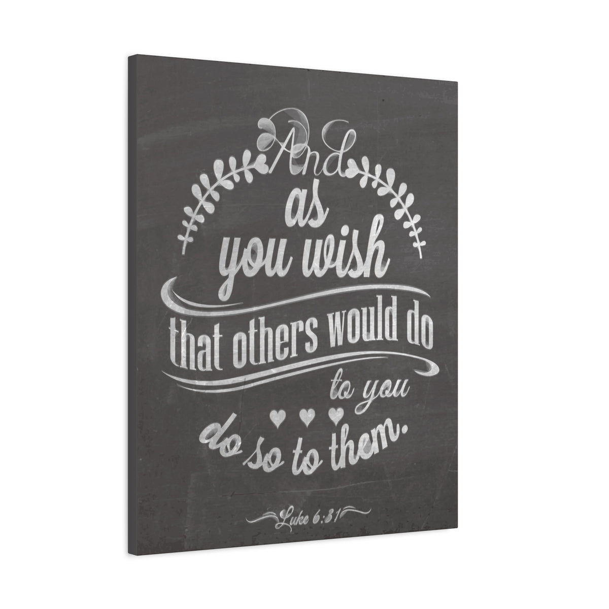 Scripture Canvas And As You Wish Luke 6:31 Christian Wall Art Bible Verse Print Ready To Hang