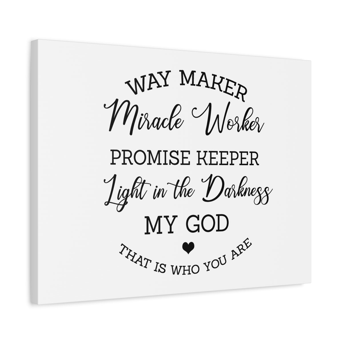 Scripture Canvas Way Maker Isaiah 43:16 Christian Wall Art Print Ready to Hang