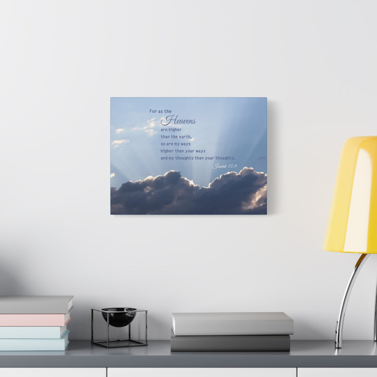 Scripture Canvas My Ways Isaiah 55:9 Christian Wall Art Bible Verse Print Ready to Hang