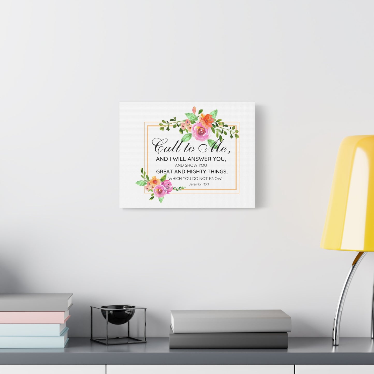 Scripture Walls Jeremiah 33:3 Call to Me Bible Verse Canvas Christian Wall Art Ready to Hang Unframed
