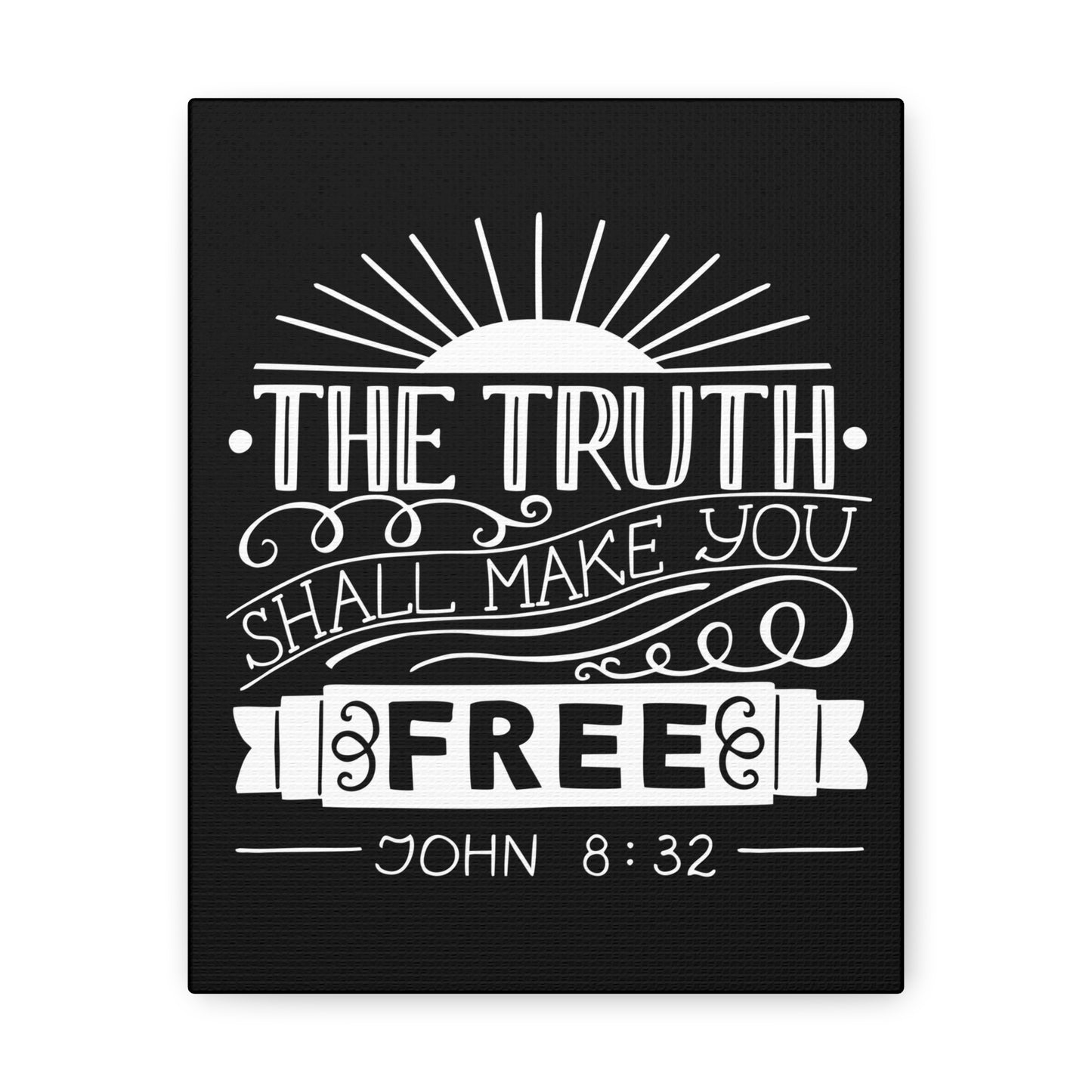 The Truth Shall Make You Free John 8:32 Christian Wall Art Bible Verse Print Ready To Hang