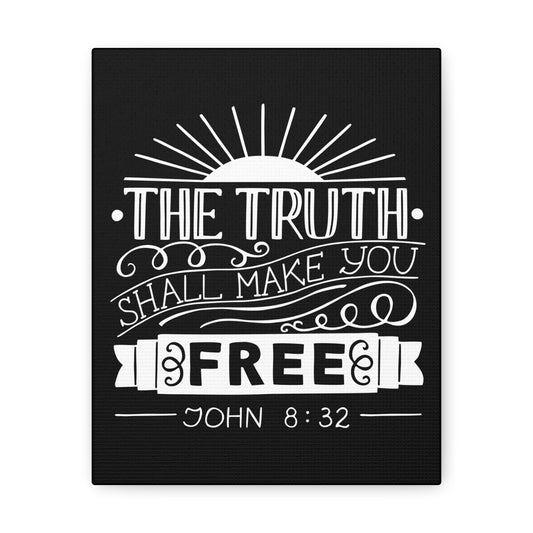 The Truth Shall Make You Free John 8:32 Christian Wall Art Bible Verse Print Ready To Hang