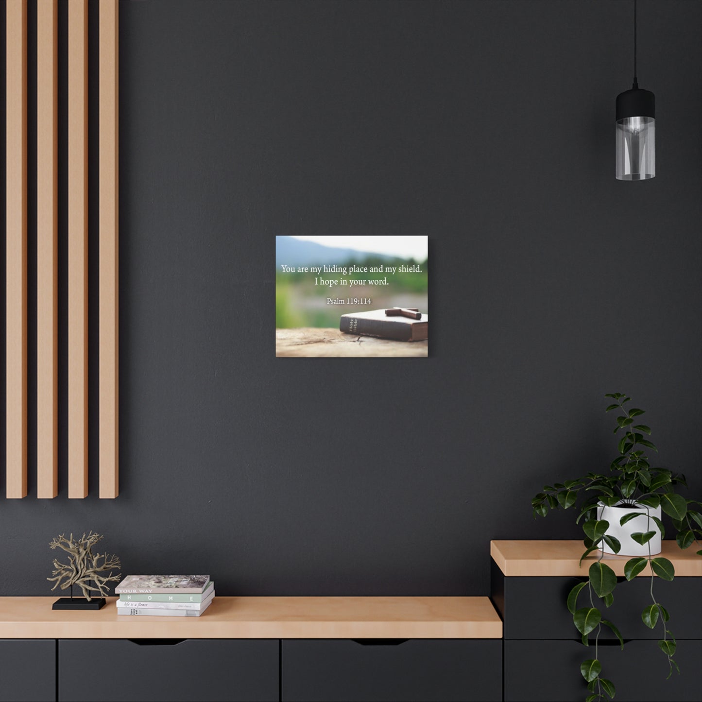 Scripture Walls Hiding Place Psalm 119:114 Bible Verse Canvas Christian Wall Art Ready to Hang