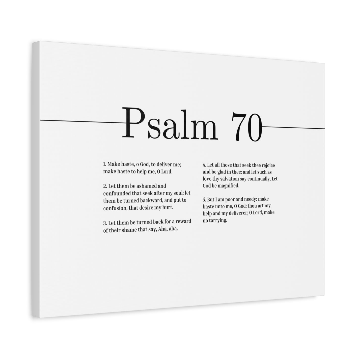Scripture Canvas Let God Be Magnified Psalm 70 Christian Wall Art Bible Verse Print Ready to Hang