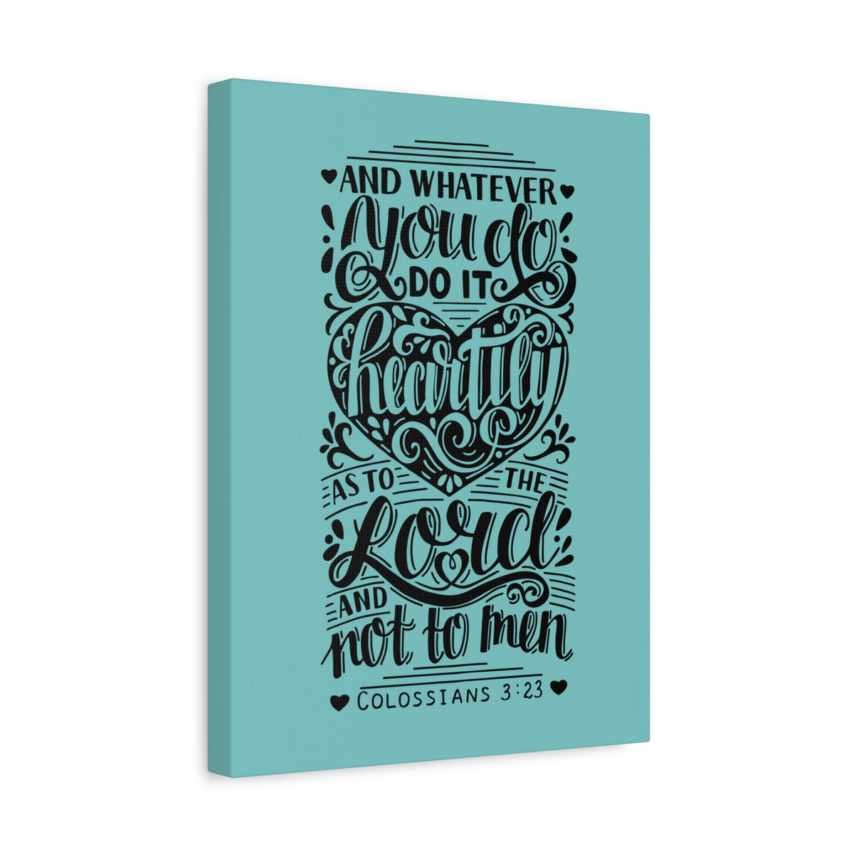 Scripture Canvas As To The Lord Colossians 3:23 Christian Wall Art Bible Verse Print Ready to Hang