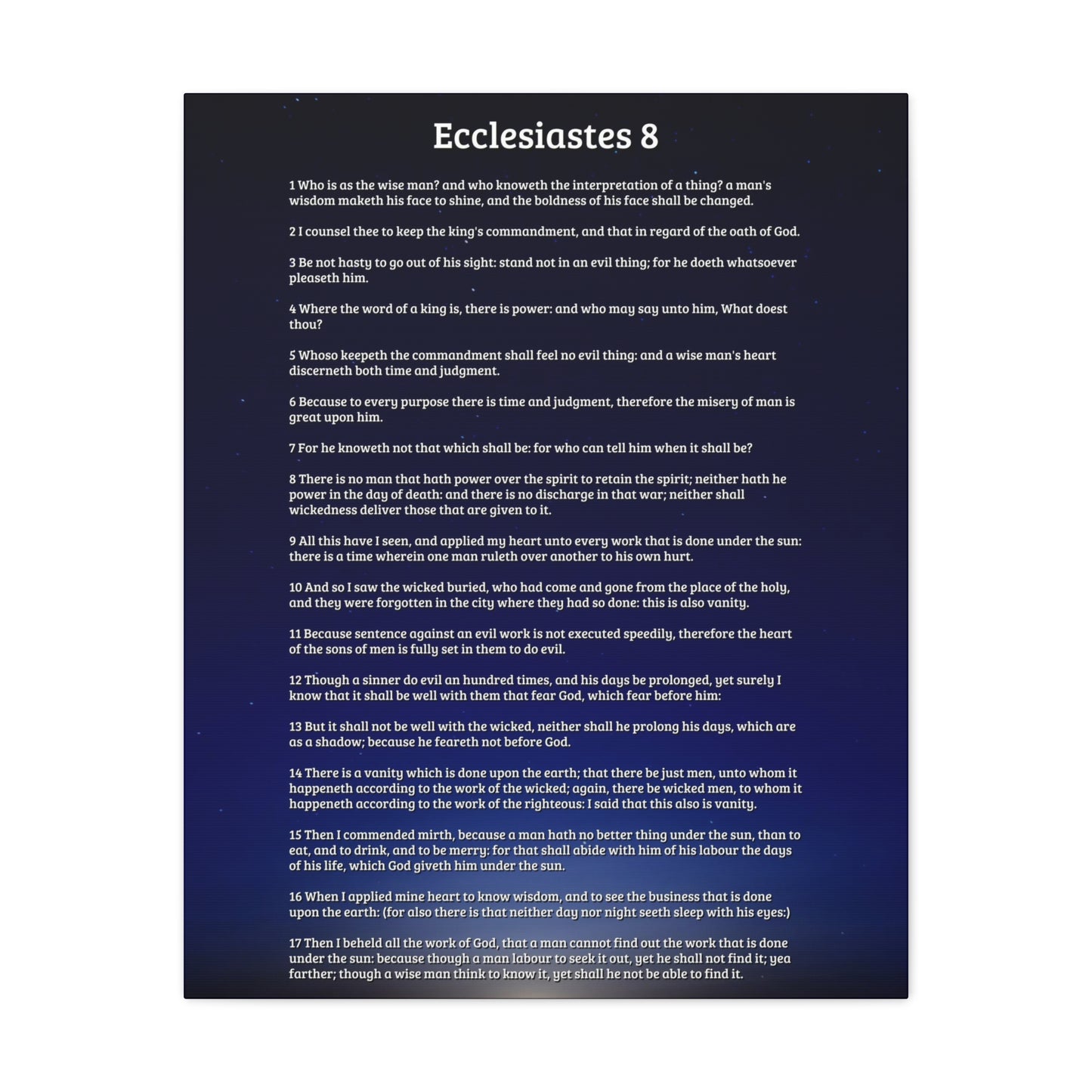 Scripture Walls Life Ecclesiastes 8 Bible Verse Canvas Christian Wall Art Ready to Hang