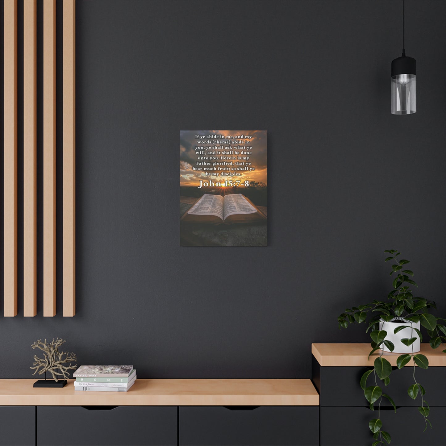 Scripture Walls John 15:7-8 KJV Bible Verse Canvas Christian Wall Art Ready to Hang Unframed