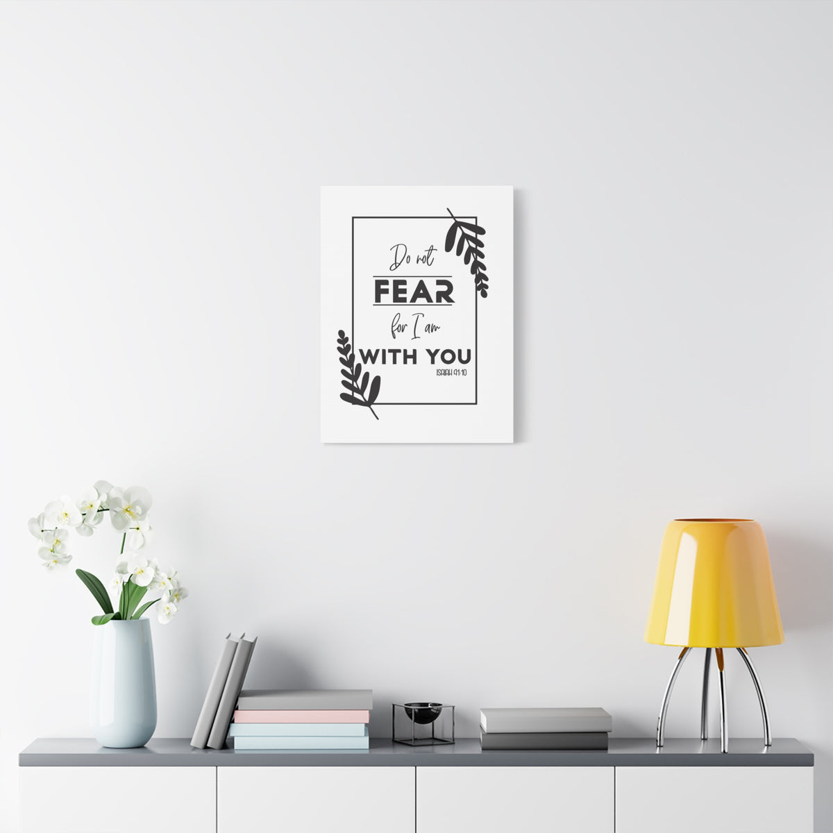 Scripture Canvas For I Am With You Isaiah 41:10 Christian Wall Art Bible Verse Print Ready to Hang