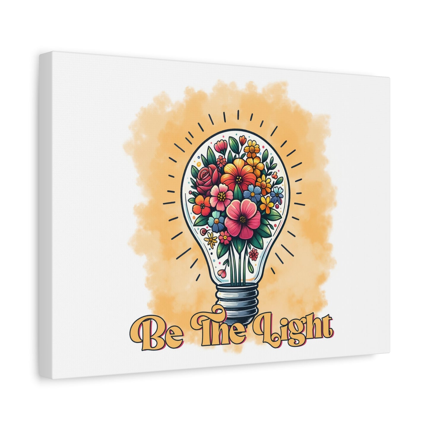 Scripture Walls Be The Light Retro Bible Verse Canvas Christian Wall Art Ready to Hang Unframed