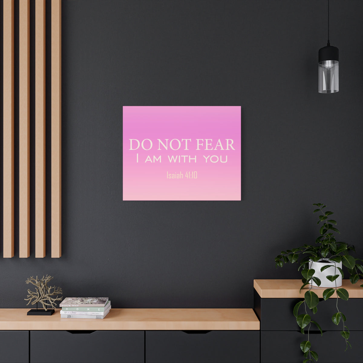 Scripture Canvas I Am With You Isaiah 41:10 Christian Wall Art Bible Verse Print Ready to Hang