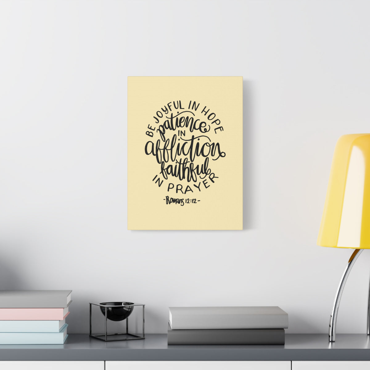 Scripture Canvas Be Joyful In Hope Romans 12:12 Christian Wall Art Bible Verse Print Ready To Hang